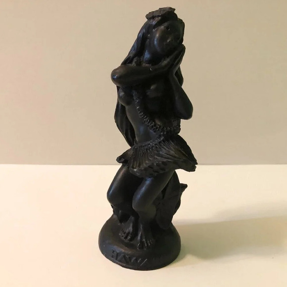 Vintage HIP Hawaiin Hula Dancer Figure Hawaii Tiki Resin Figurine - Picture 14 of 16